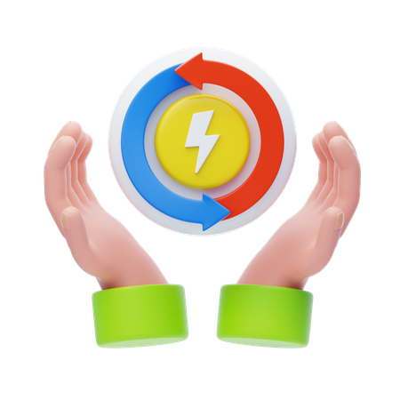 Energia renovável  3D Icon