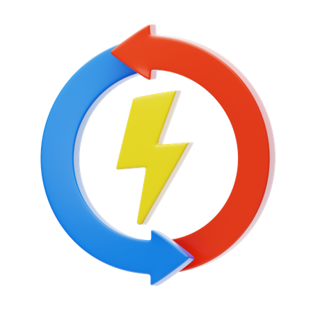 Energia renovável  3D Icon