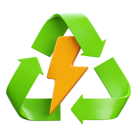 Energia renovável  3D Icon