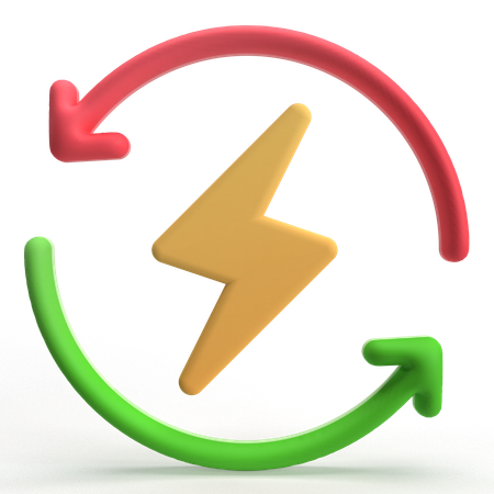 Energia renovável  3D Icon