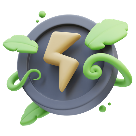Energia renovável  3D Icon