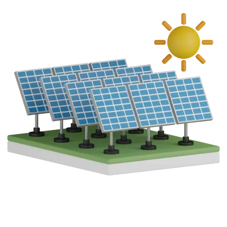 Home Eco Green Use Painel Solar 3D Icon
