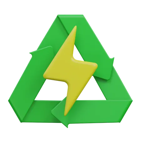 Energia renovável  3D Icon