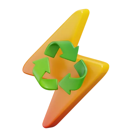 Energia reutilizável  3D Icon