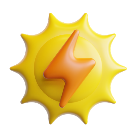 Energía solar  3D Icon