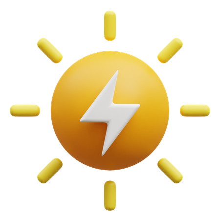 Energía solar  3D Icon