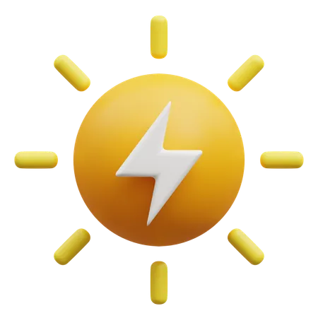 Energía solar  3D Icon