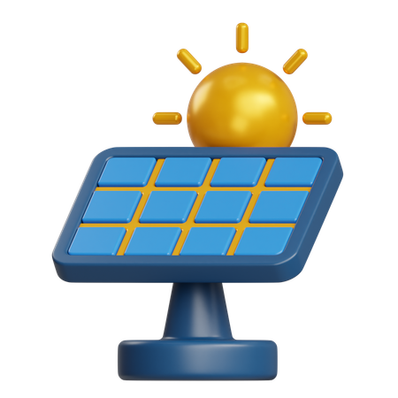 Energia solar  3D Icon