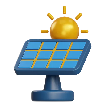 Energia solar  3D Icon