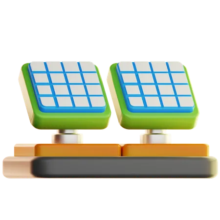 Energía solar  3D Icon