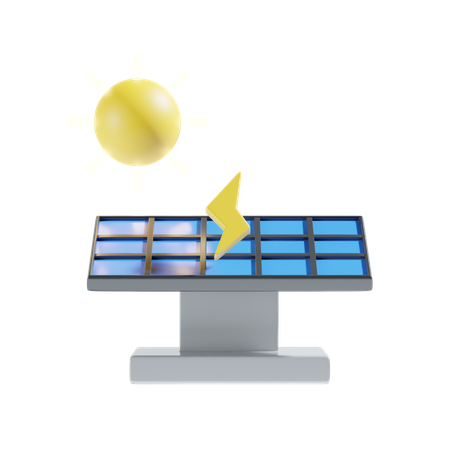 Energía solar  3D Icon