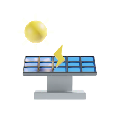 Energía solar  3D Icon