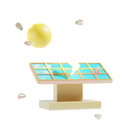 Energía solar  3D Icon