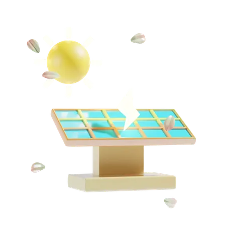 Energía solar  3D Icon