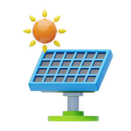 Energia solar  3D Icon