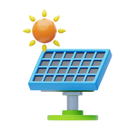 Energia solar  3D Icon