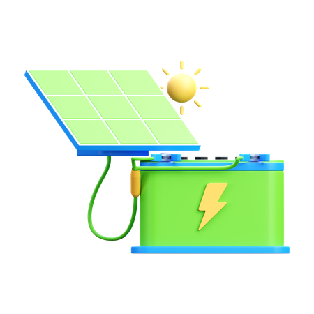 Energía solar  3D Icon