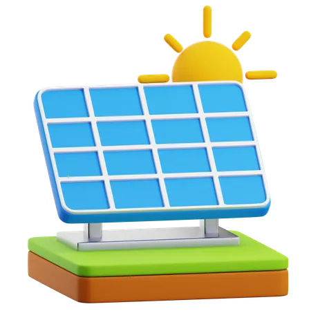 Energía solar  3D Icon