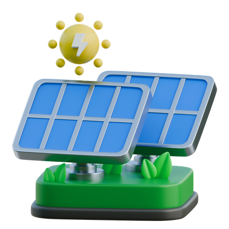 Energia solar  3D Icon