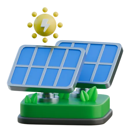 Energia solar  3D Icon