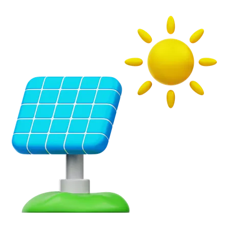 Energia solar  3D Icon