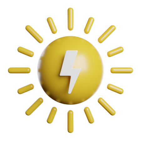 Energía solar  3D Icon