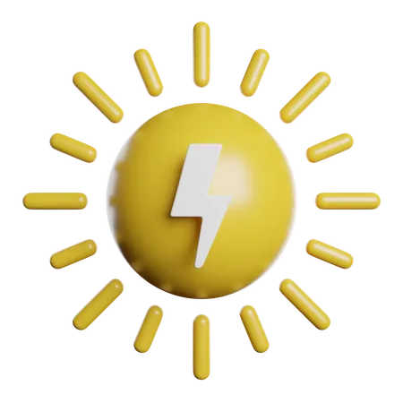 Energía solar  3D Icon