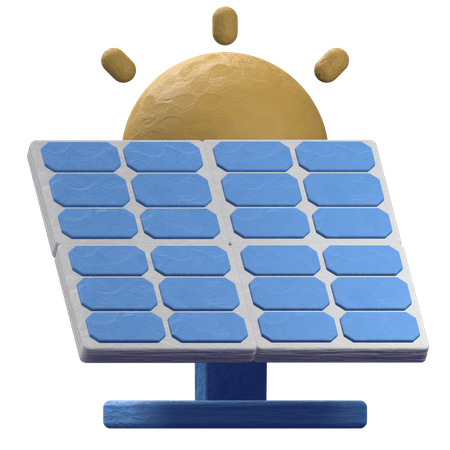 Energia solar  3D Illustration