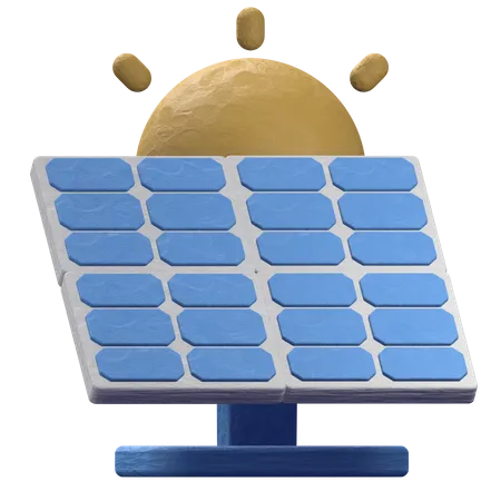 Energia solar  3D Illustration