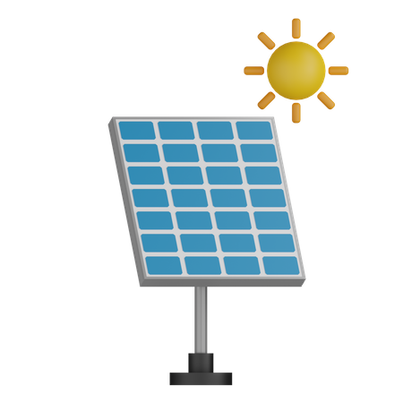 Energia solar  3D Icon