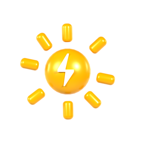 Energia solar  3D Icon