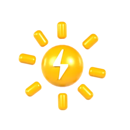 Energia solar  3D Icon