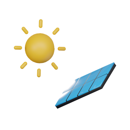 Energía solar  3D Icon