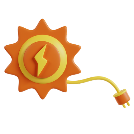 Icono de energía solar energía sostenible  3D Icon