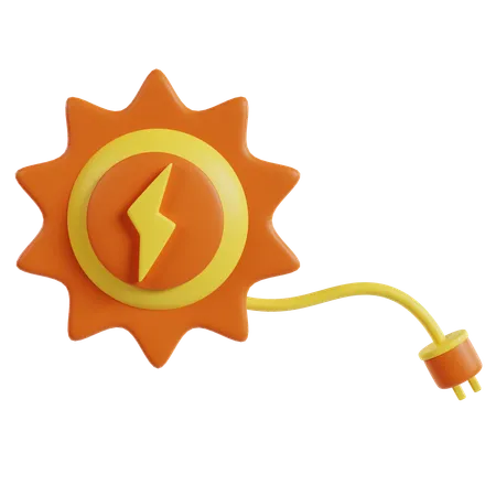 Icono de energía solar energía sostenible  3D Icon