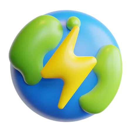 Energía de la Tierra  3D Icon