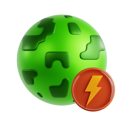 Energía tierra  3D Icon