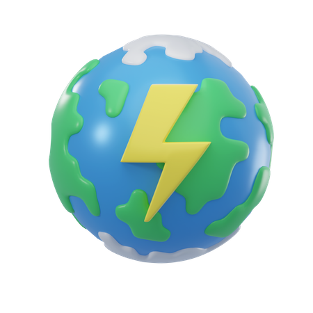 Energía de la Tierra  3D Icon
