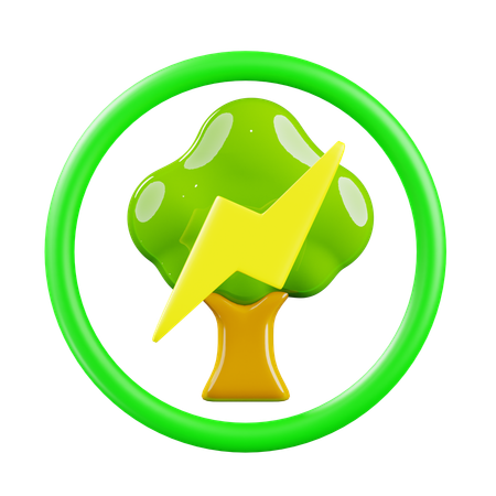 Energía verde  3D Icon