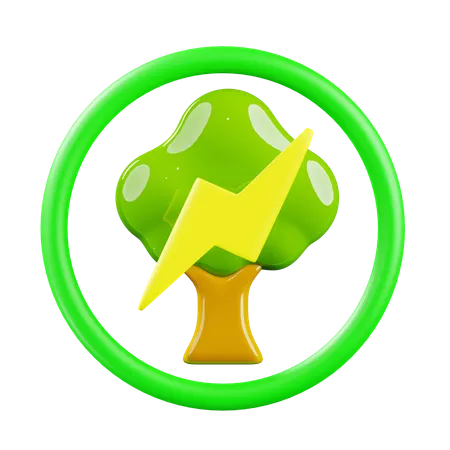 Energía verde  3D Icon