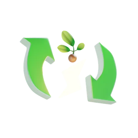 Energía verde  3D Icon