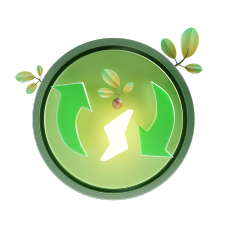 Energía verde  3D Icon