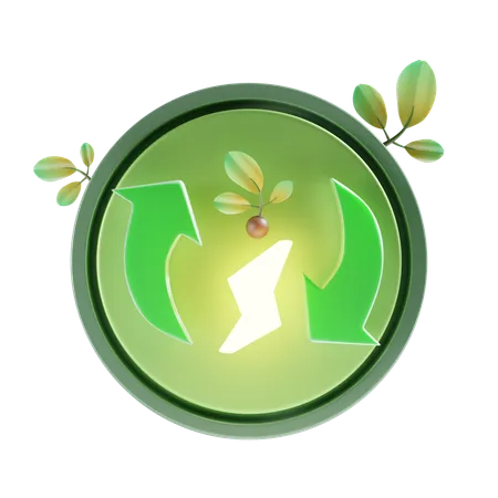 Energía verde  3D Icon