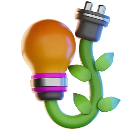 Energía verde  3D Icon