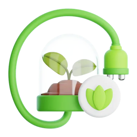 Energía verde  3D Icon