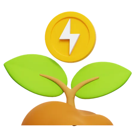 Energía verde  3D Icon