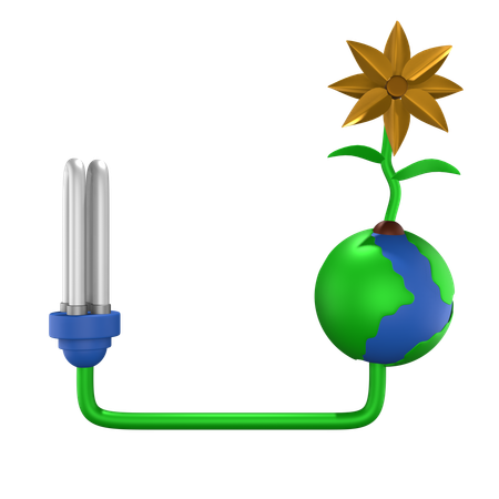 Energía verde  3D Icon