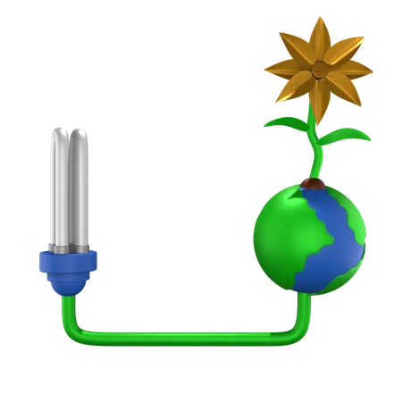 Energía verde  3D Icon