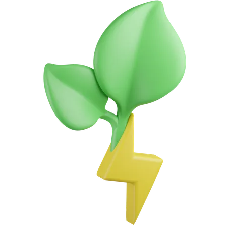 Energía verde  3D Icon