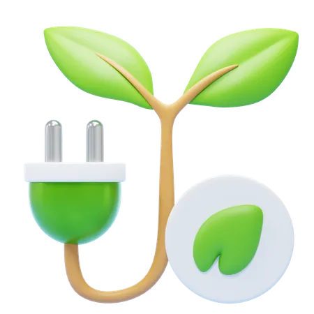 Energía verde  3D Icon